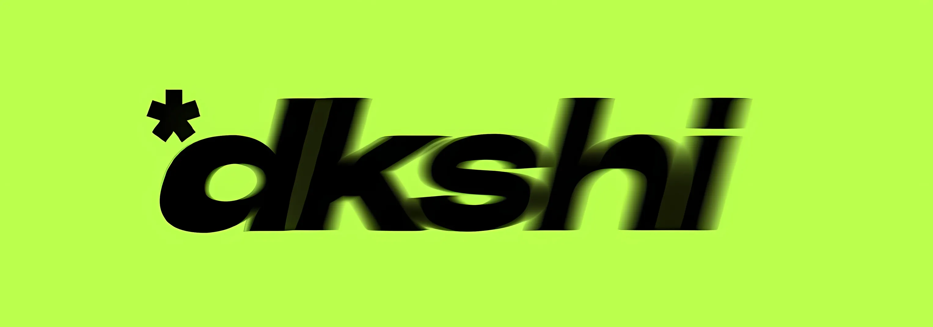 The *dkshi wordmark in black on acid green