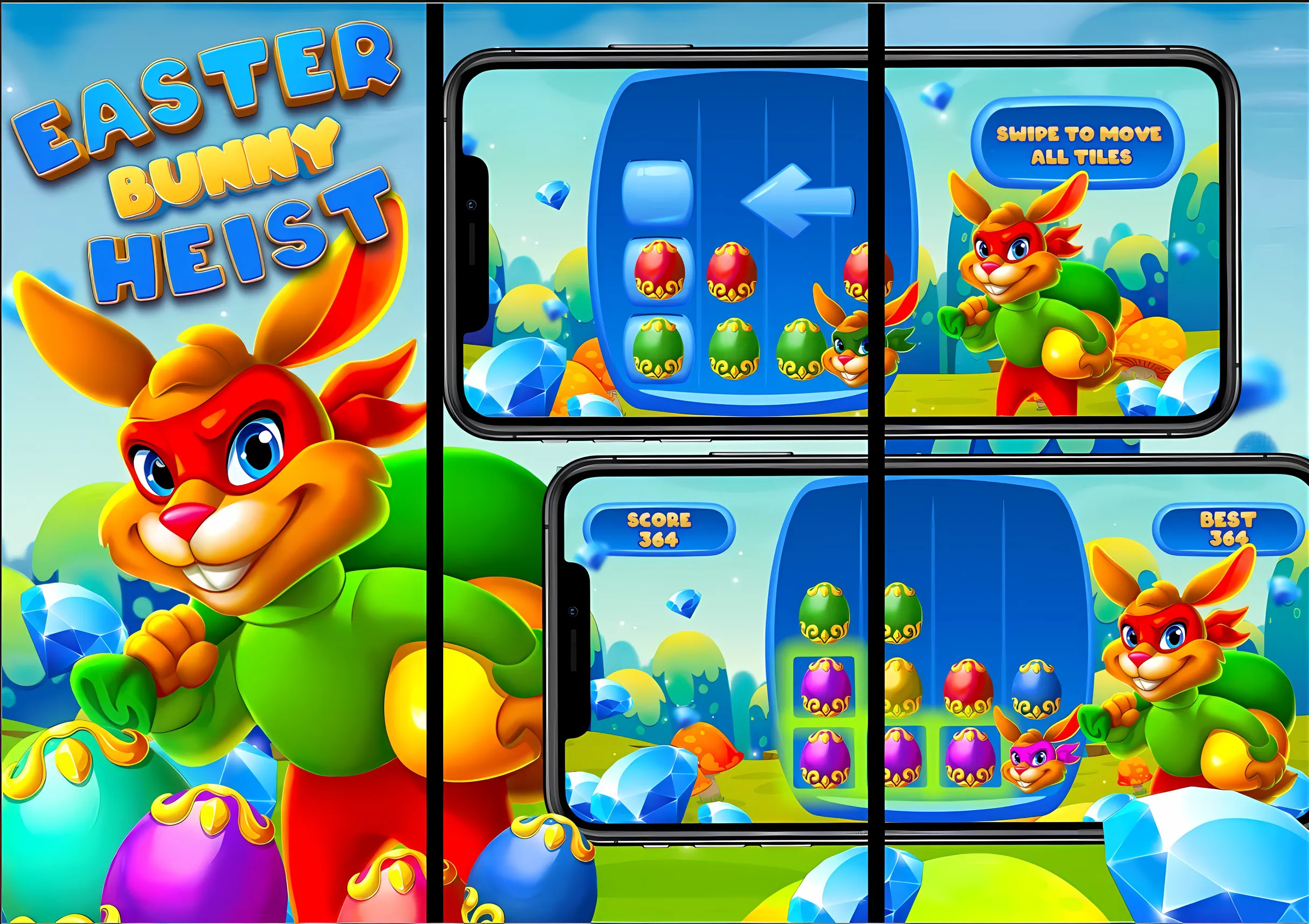Store screenshot set for Easter Bunny Heist