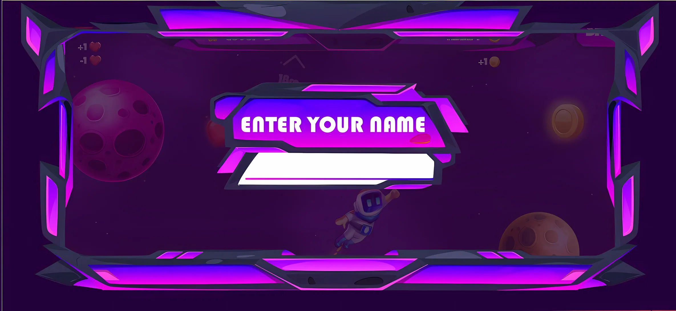 Enter your name screen